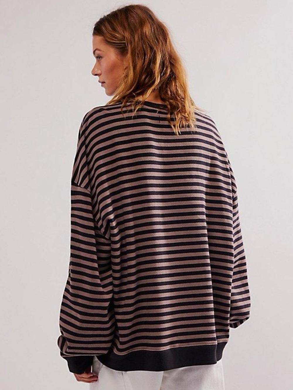 Free People Classic Striped Oversized Crewneck - Picture 3 of 6